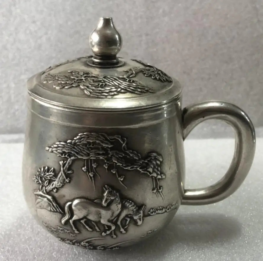 China White copper archaize cup crafts statue