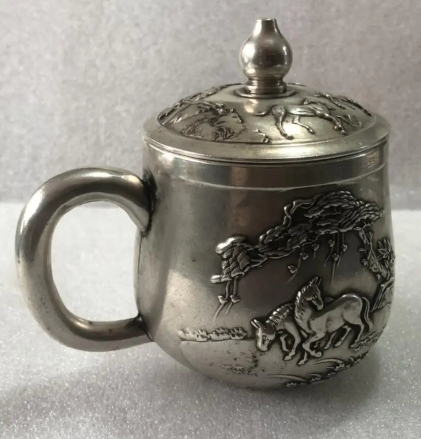 China White copper archaize cup crafts statue