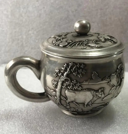 China White copper archaize cup crafts statue