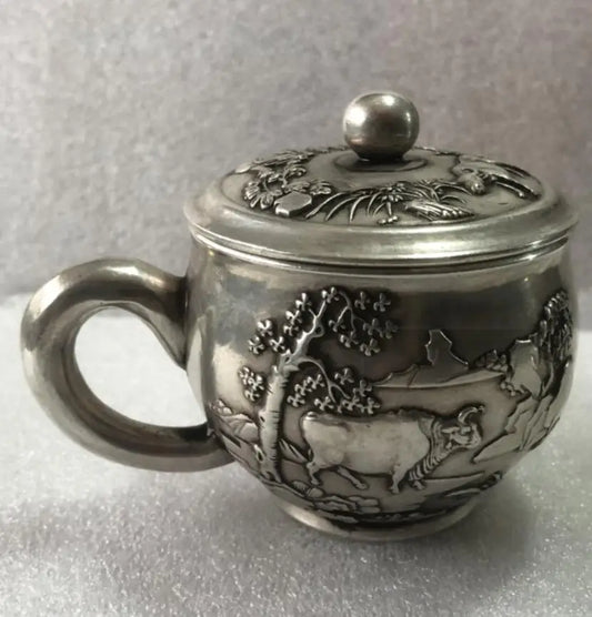 China White copper archaize cup crafts statue