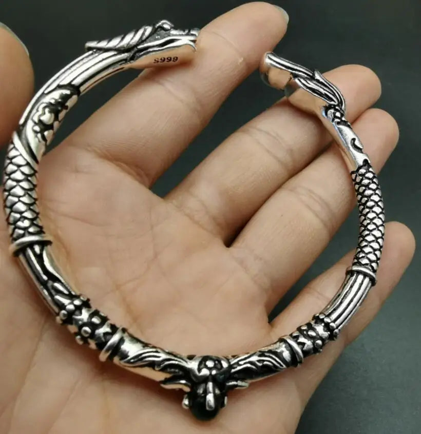 China White copper archaize dragon bracelet