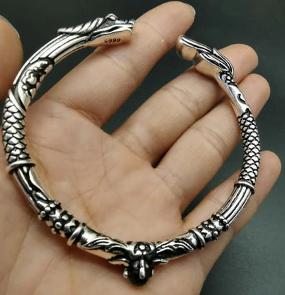 China White copper archaize dragon bracelet