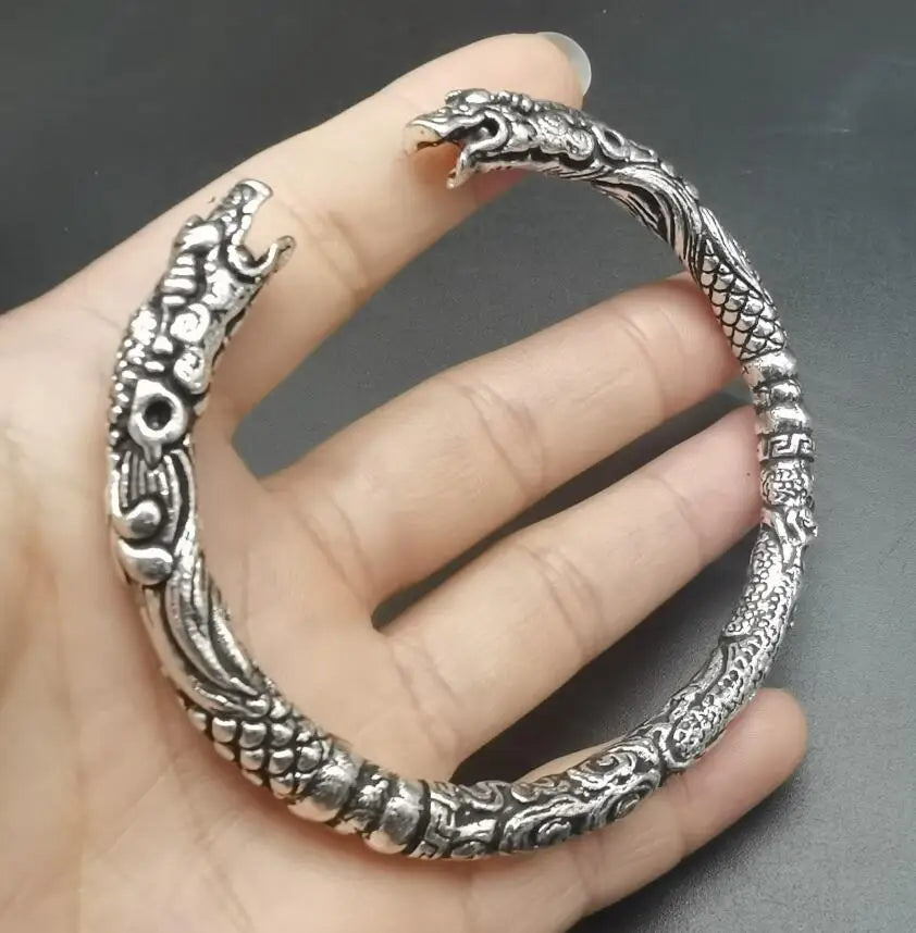 China White copper archaize dragon bracelet