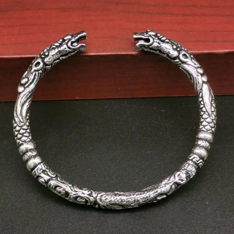 China White copper archaize dragon bracelet