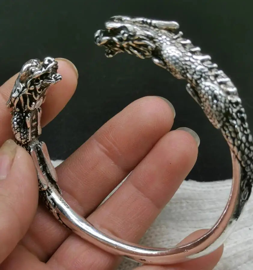 China White copper archaize dragon bracelet