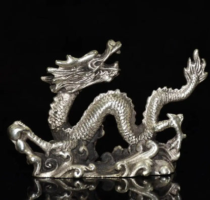 China White copper archaize dragon crafts statue