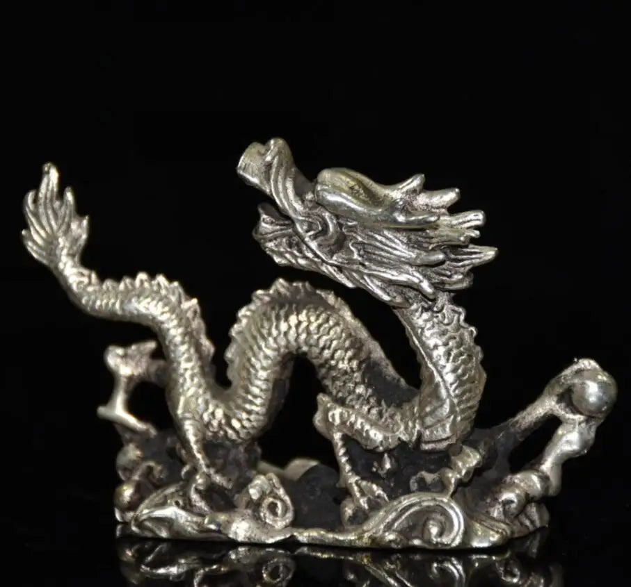 China White copper archaize dragon crafts statue