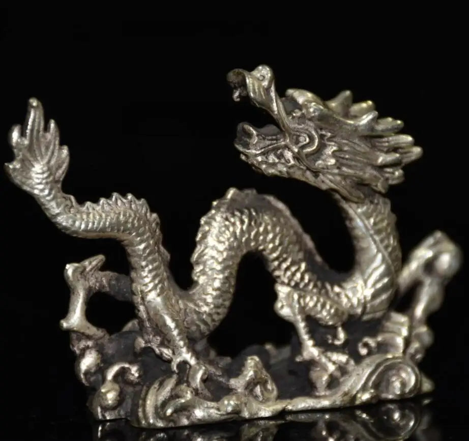 China White copper archaize dragon crafts statue