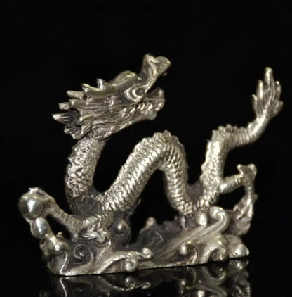 China White copper archaize dragon crafts statue
