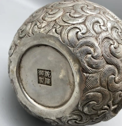 China White copper archaize dragon tank crafts statue