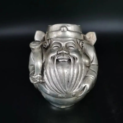 China White copper archaize fu lu small crafts statue