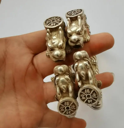 China White copper archaize recruit wealth mythical wild animal Bracelet A pair