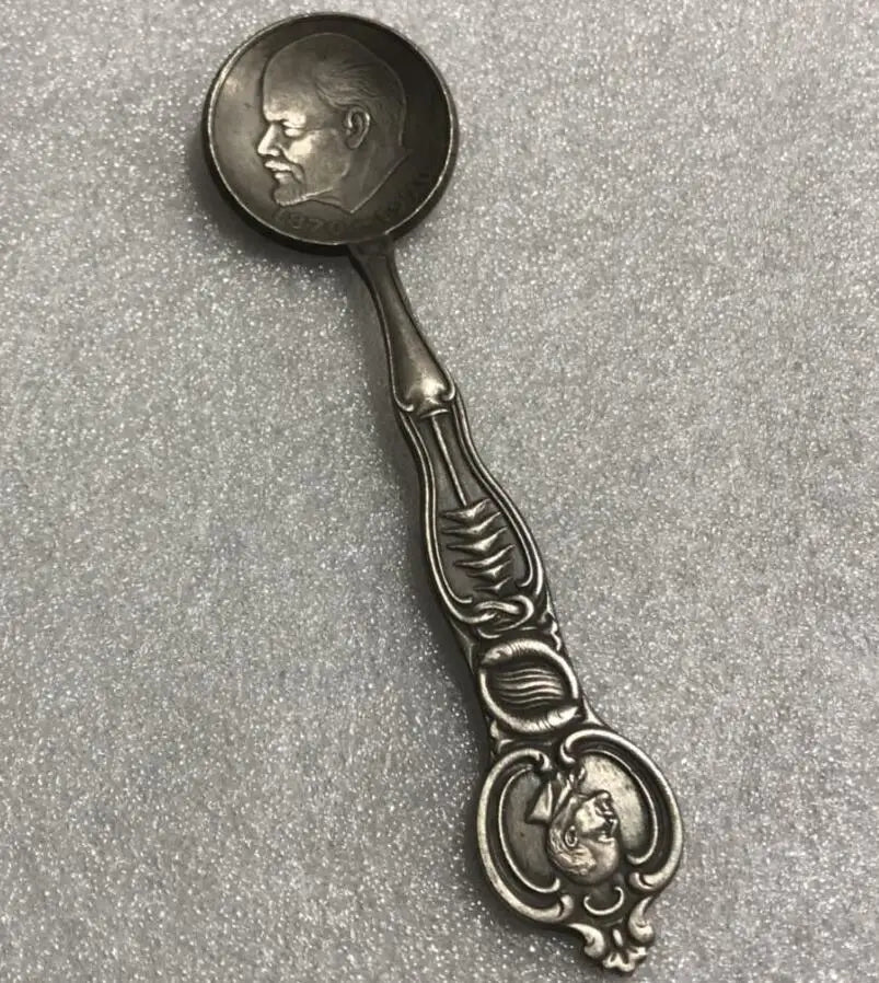 China White copper archaize spoon small crafts statue  A