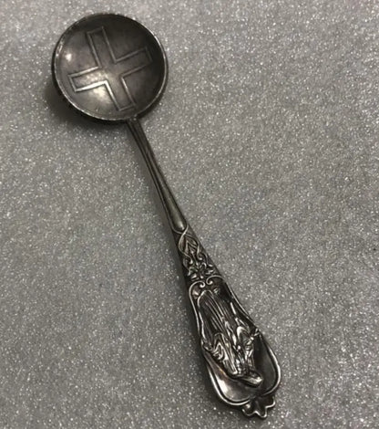 China White copper archaize spoon small crafts statue  A