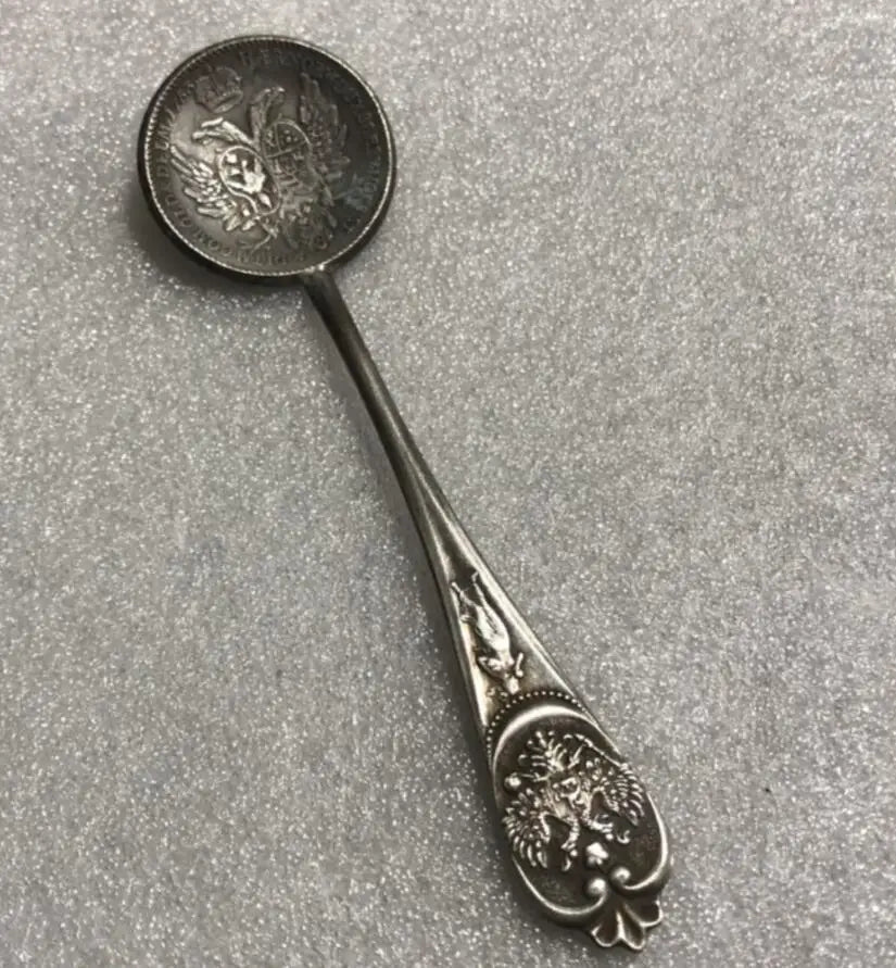 China White copper archaize spoon small crafts statue  A