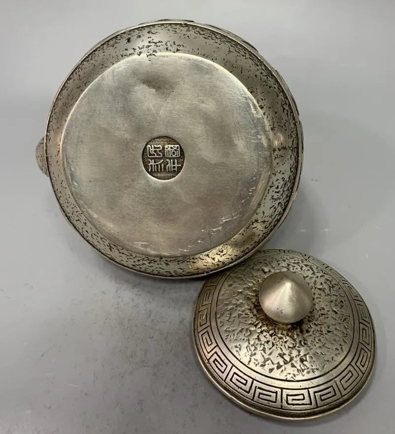 China White copper archaize teapot crafts statue