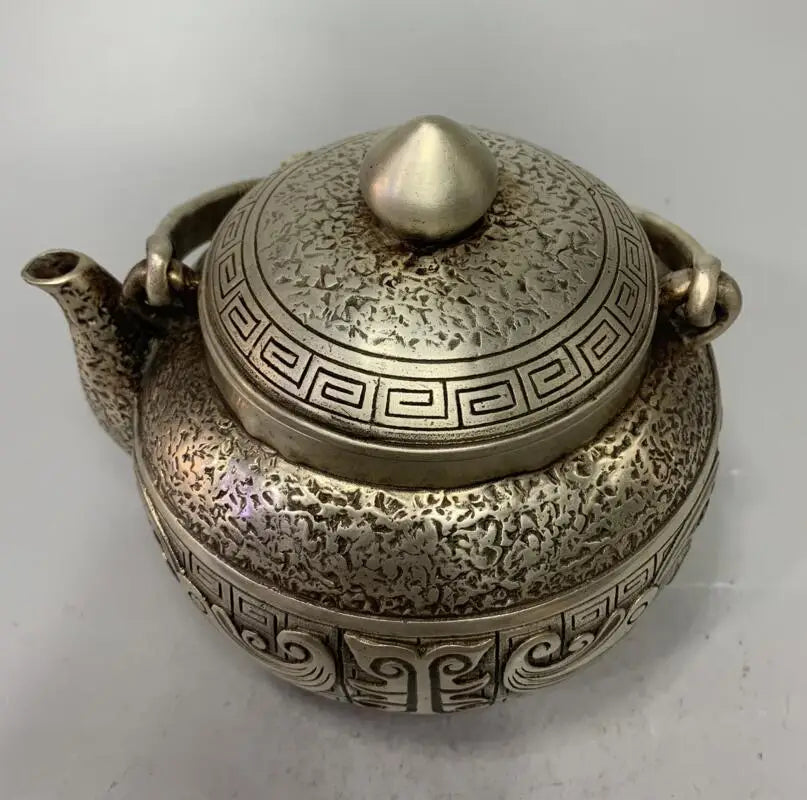 China White copper archaize teapot crafts statue