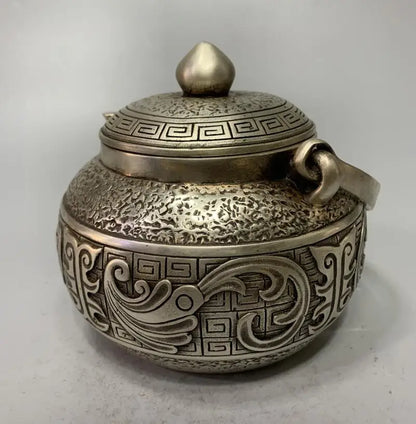 China White copper archaize teapot crafts statue