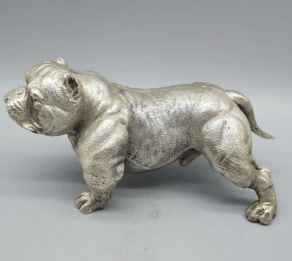 China White copper bulldog crafts statue