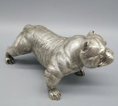 China White copper bulldog crafts statue