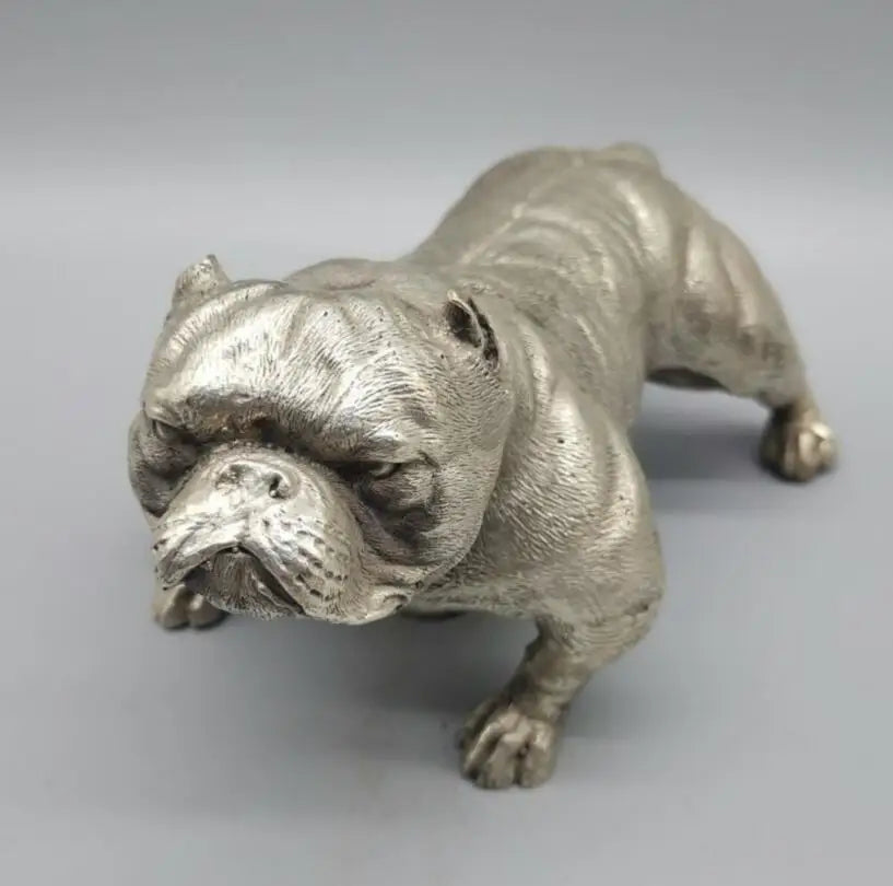 China White copper bulldog crafts statue
