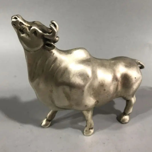 China White copper cow crafts statue #9