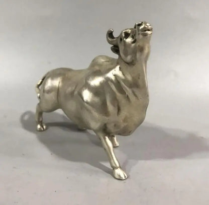 China White copper cow crafts statue #9