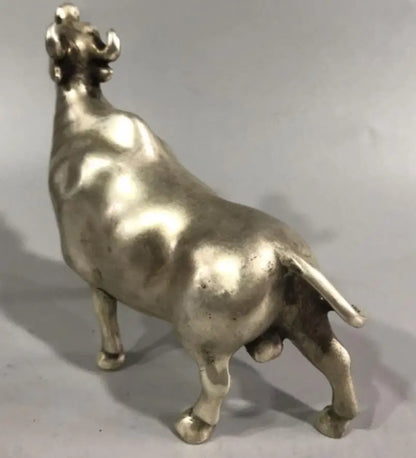 China White copper cow crafts statue #9