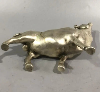 China White copper cow crafts statue #9