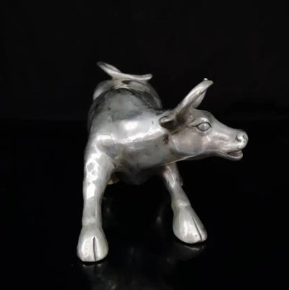 China White copper cow crafts statue