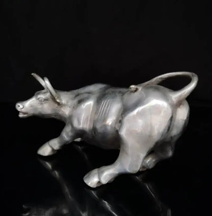 China White copper cow crafts statue