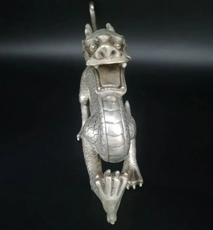 China White copper dragon crafts statue