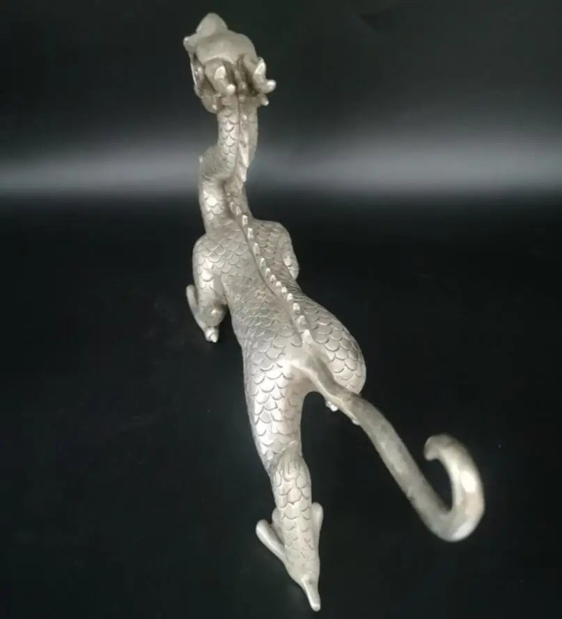 China White copper dragon crafts statue