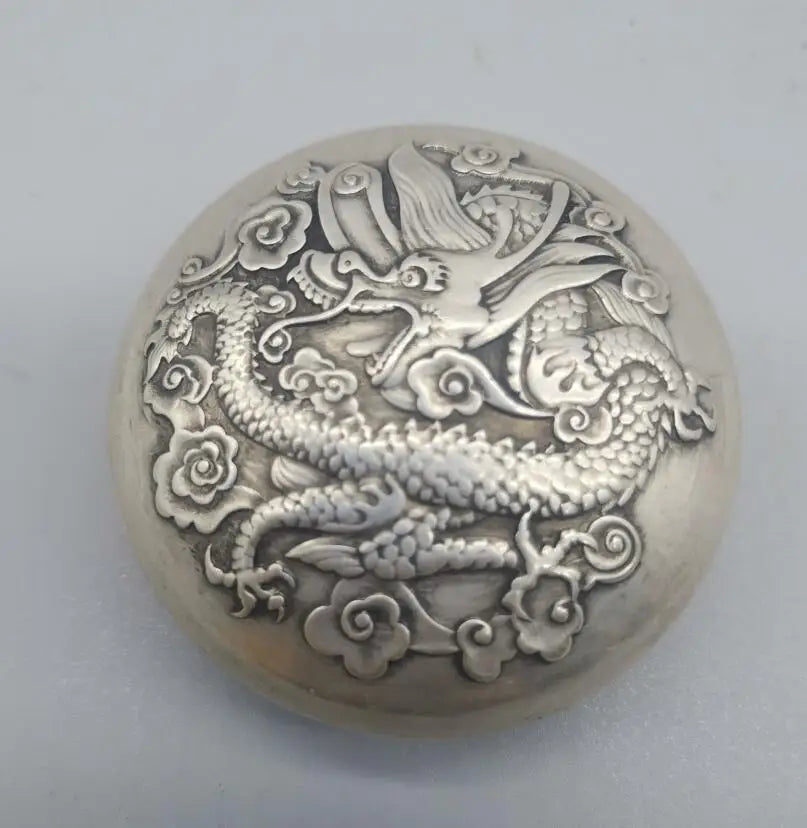 China White copper dragon inkpad box crafts statue