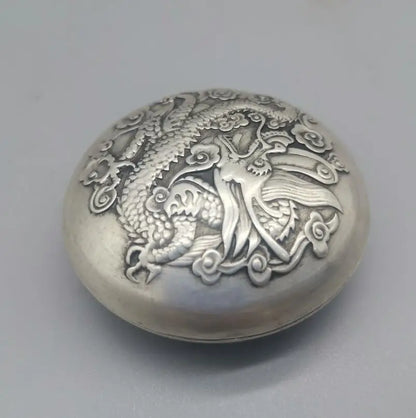 China White copper dragon inkpad box crafts statue