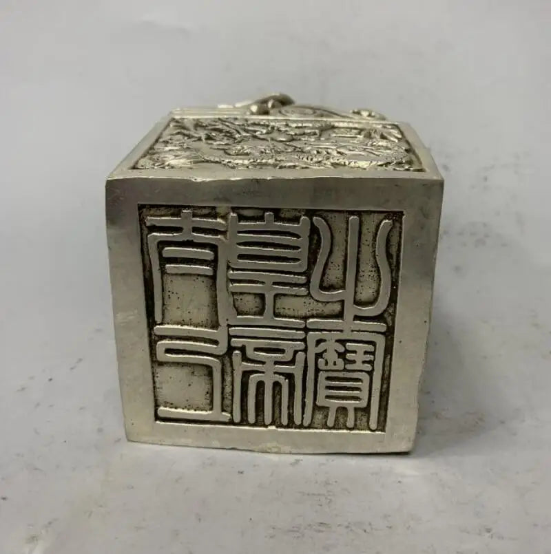 China White copper dragon turtle seal crafts statue
