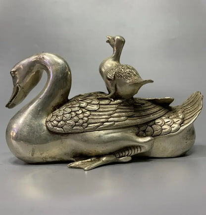 China White copper duck crafts statue