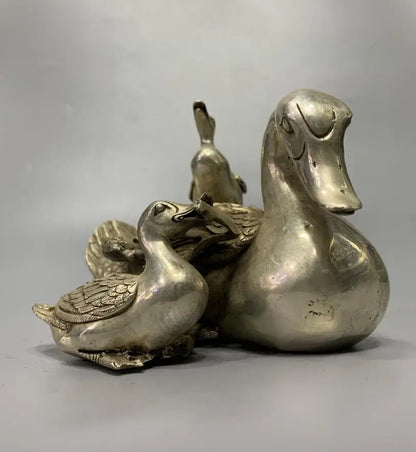 China White copper duck crafts statue