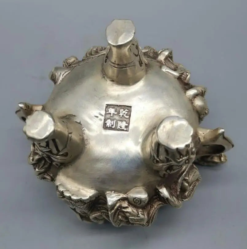 China White copper eight immortals Incense burner crafts statue