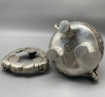 China White copper elephant Incense burner crafts statue