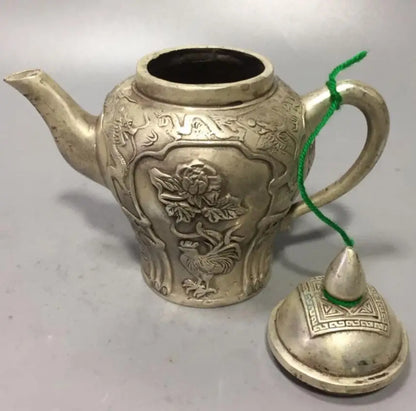 China White copper fish teapot crafts statue