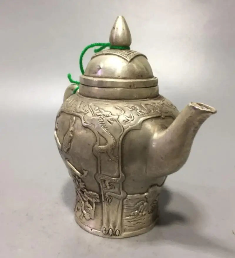 China White copper fish teapot crafts statue