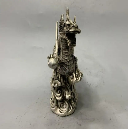 China White copper fly dragon crafts statue