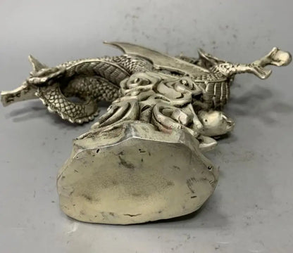 China White copper fly dragon crafts statue