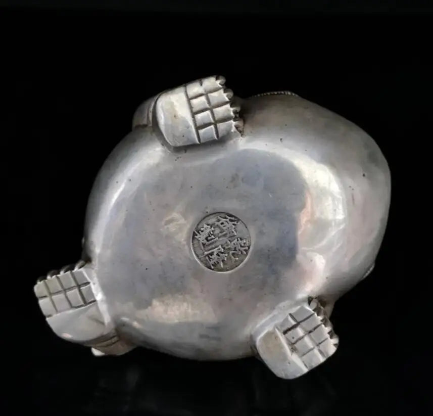 China White copper gold toad Incense burner crafts statue