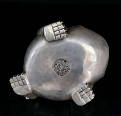 China White copper gold toad Incense burner crafts statue