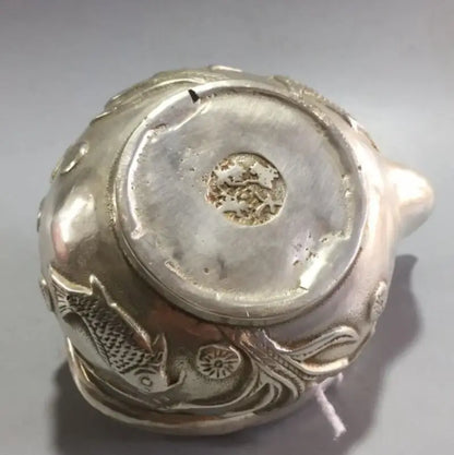 China White copper goldfish teapot crafts statue