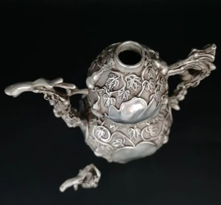 China White copper gourd teapot crafts statue