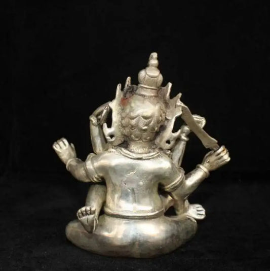 China White copper happy Buddha crafts statue