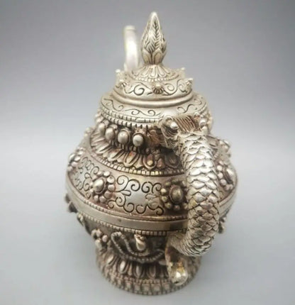 China White copper hidden wine pot crafts statue